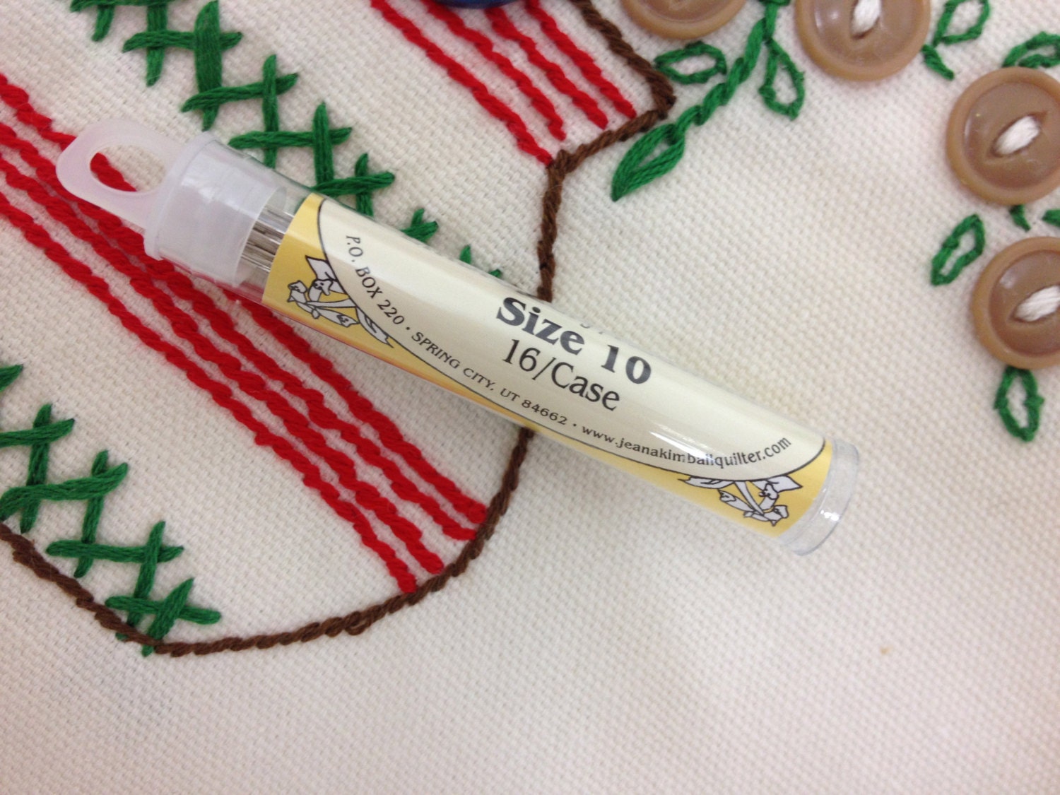 Hand Embroidery and Redwork  Premium Embroidery Needles  size 10 Foxglove Cottage