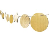 Decoration with Shapes, Circles and Stars, Yellow Star Banner, Circle Nursery Decor, Unisex Paper Garland, Moon and Stars - LoveStar1