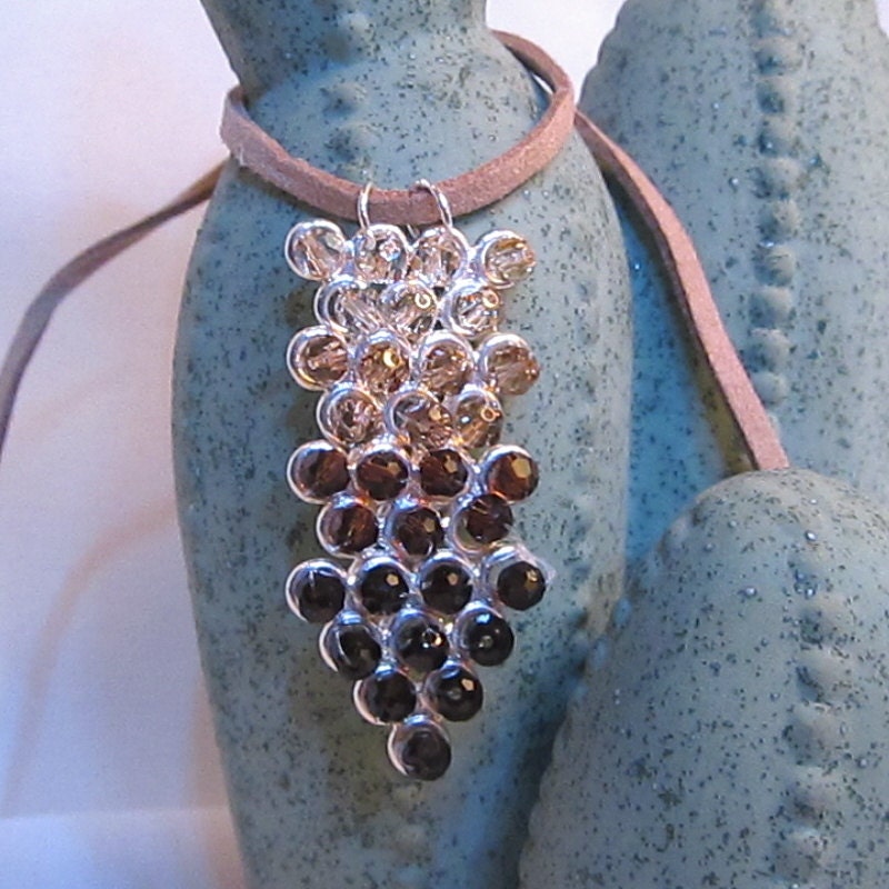 Crystal Arrowhead on a Tan Leather Cord