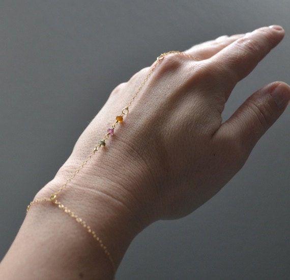 14k gold slave bracelet/ ...