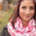 CHEVRON Infinity Loop Scarf in Watermelon