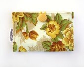Yellow and Green Floral Card Holder, Spring, Wallet, Business Card Holder, Credit Card Case, Gift Card Holder