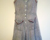1940s/1950s Rockabilly House Coat - Retro Style Size L/XL
