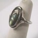 Vintage Silver tone Abalone Ring Signed Avon