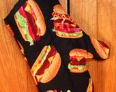 Oven Mitt in Burgers Print