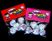 INSTANT DOWNLOAD - Printable Valentine Treat Bag Toppers - You're Super - Superhero - SupeGirl - Boy & Girl Il_170x135