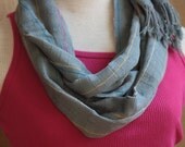 Woven Scarf (Grey with Bright Stripes, by Jan)