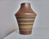 Large Mid Century Dumler and Breiden Geometric Pottery Vase Germany