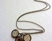 Cream and Crimson.  Indiana University Charm Necklace by Hendersweet