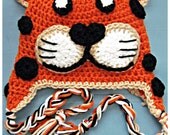 Cheetah Lion Cougar Animal Hat Beanie-SIZE NEWBORN-ADULT