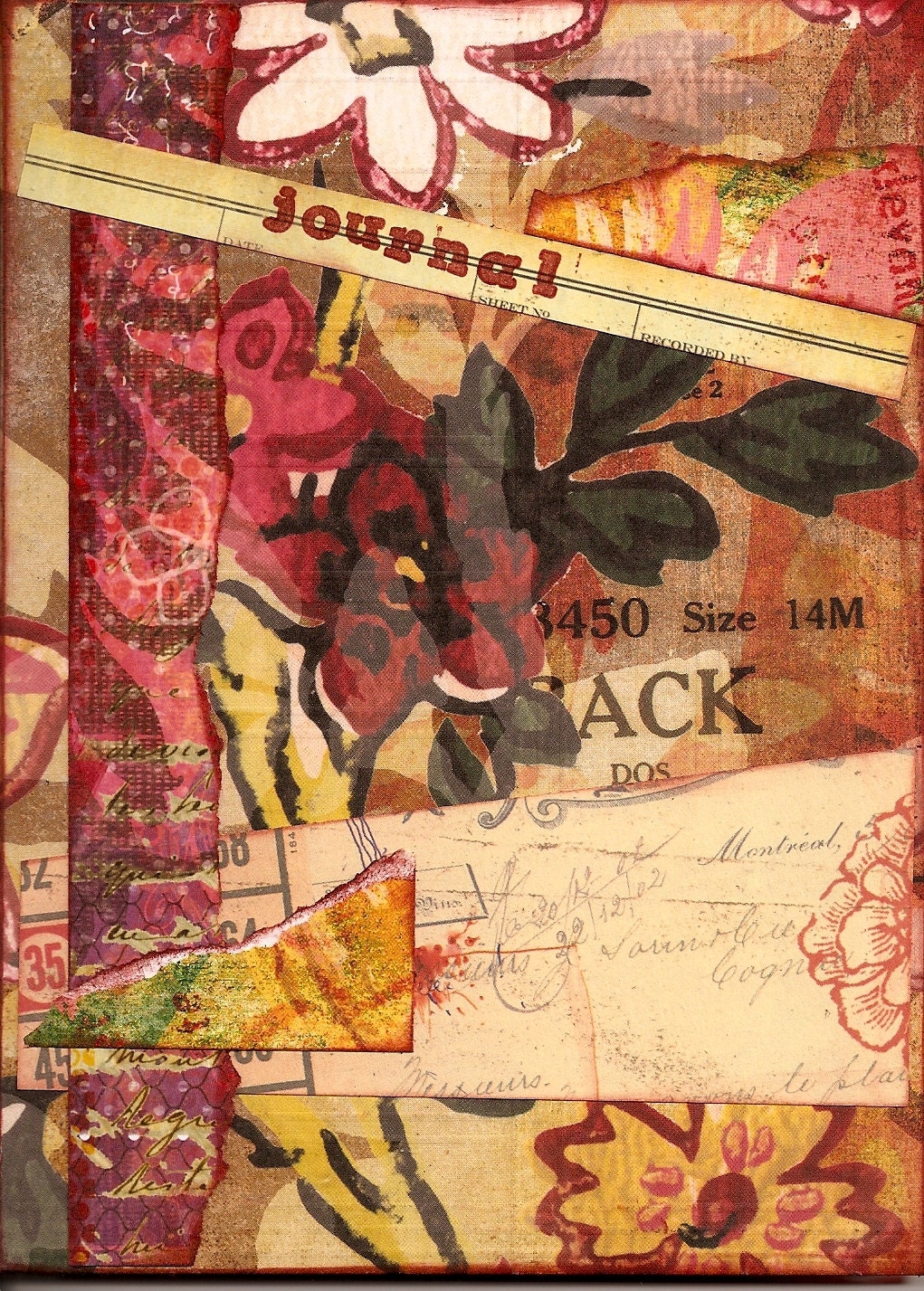 Slim Line Journal:  Vintage Floral Style "Afternoon Art with Auntie Lela"