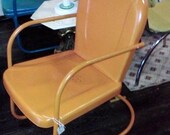 Metal Chair Porch Lawn  Retro Mid Century