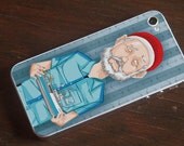 iPhone skin sticker protector Steve Zissou Cartoon, The Life Aquatic, Bill Murray