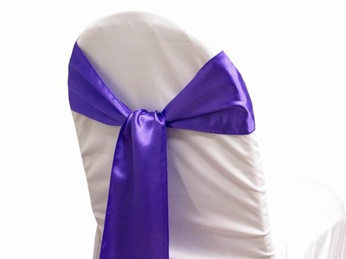 Purple Satin Chair Sashes