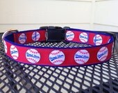 Dog Collar Made from Grand Slam Baseball Ribbon