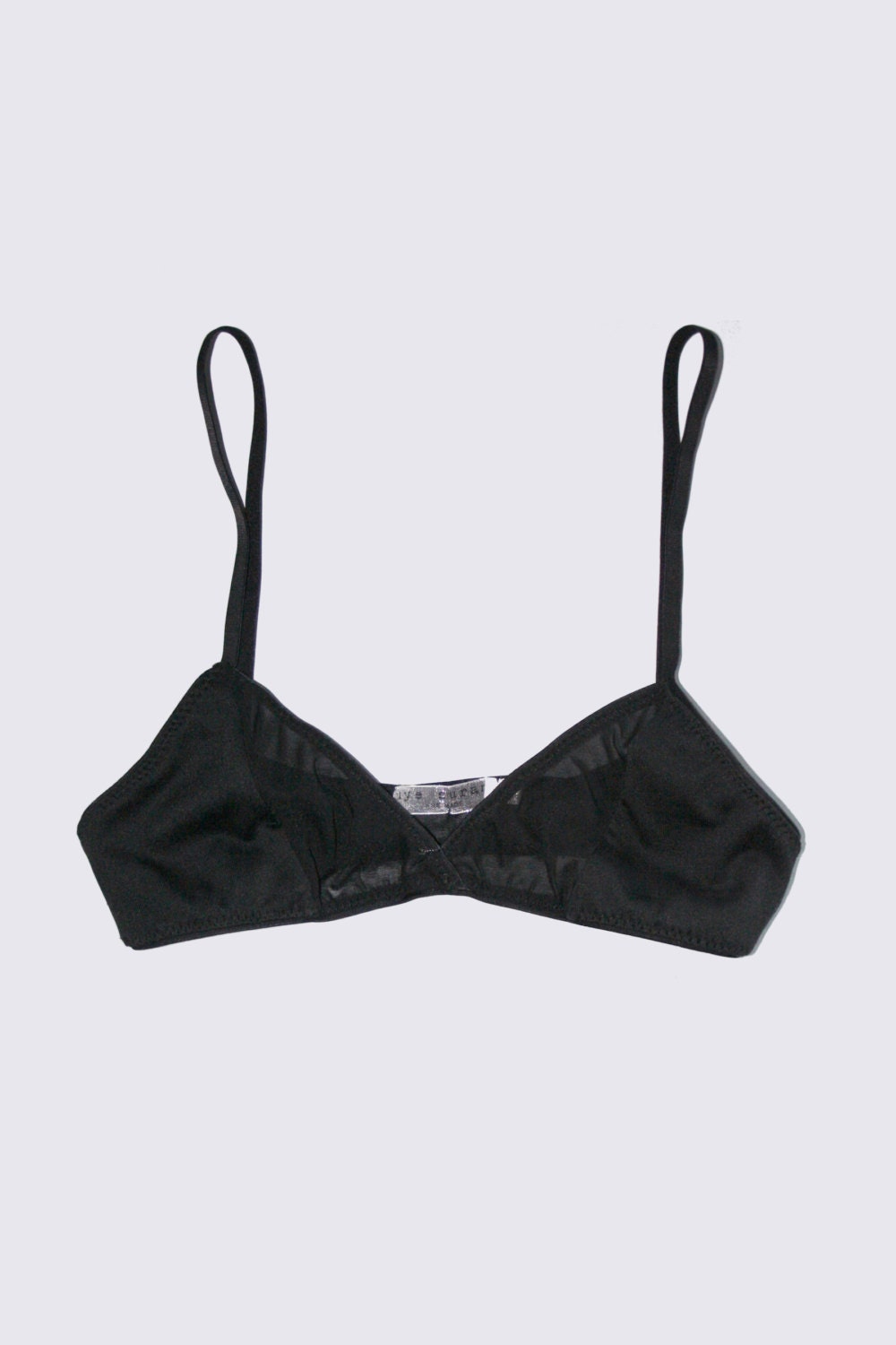 Sheer/ Opaque X Bralette - Black or White/ Coral
