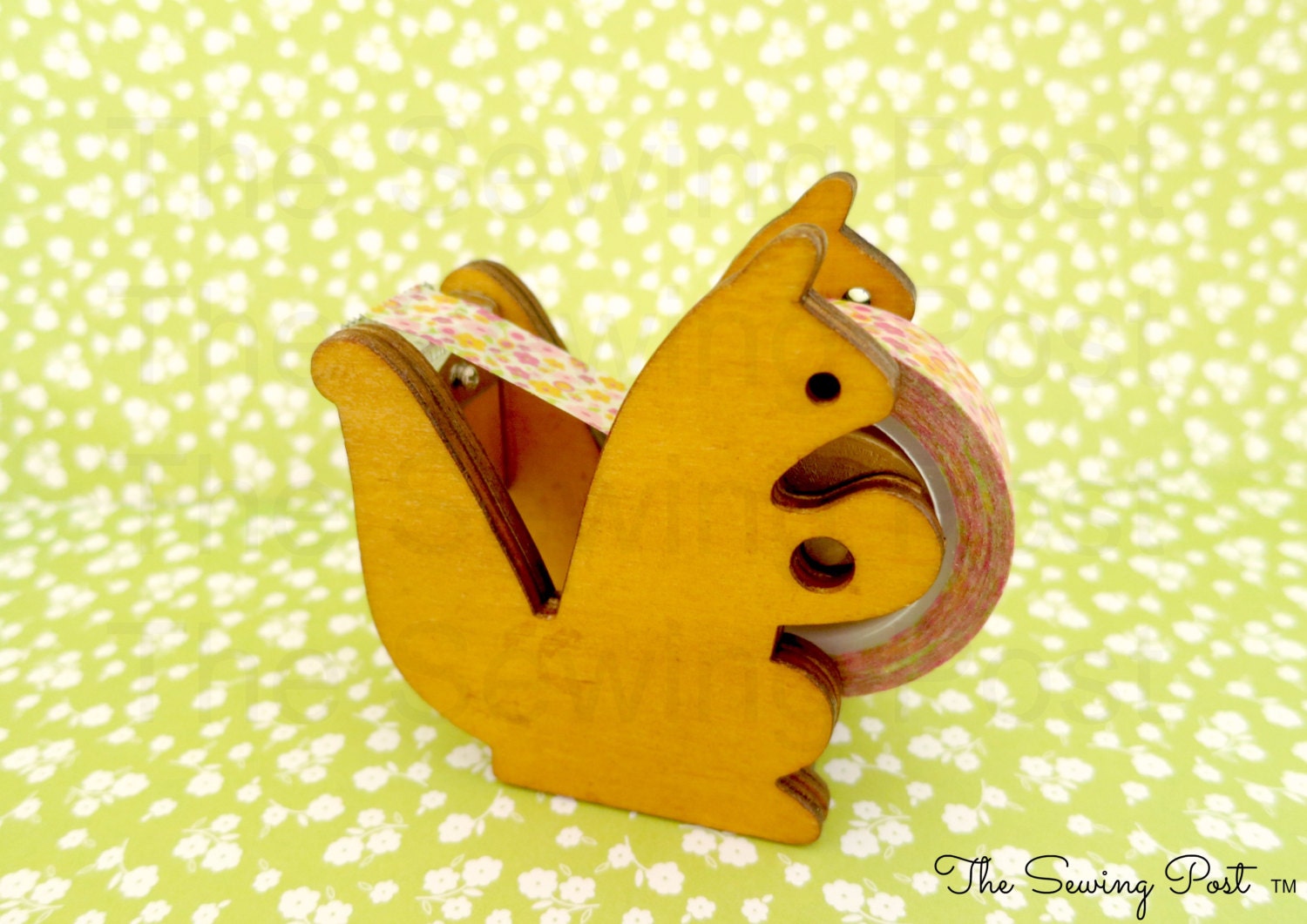 Wood Tape Dispenser: Squirrel