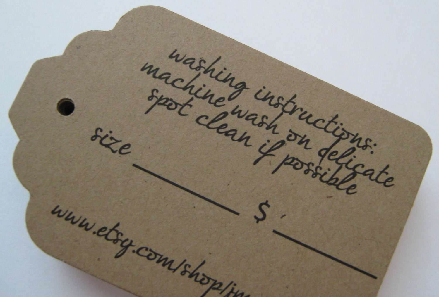 Custom Kraft Brown Die Cut Tag Labels for Gifts, Prices or Paper Crafts - Set of 150 - Large Il_170x135