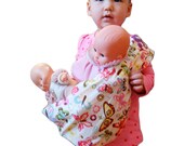 Baby Doll Sling - Pouch Style Sling Pleated ShoulderChild's Toy Doll Carrier - Michael Miller Peace Group Wings Of Butterflies - 100% Cotton
