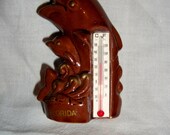 Vintage Dolphin Figurine Souvenir thermometer Only 6 USD