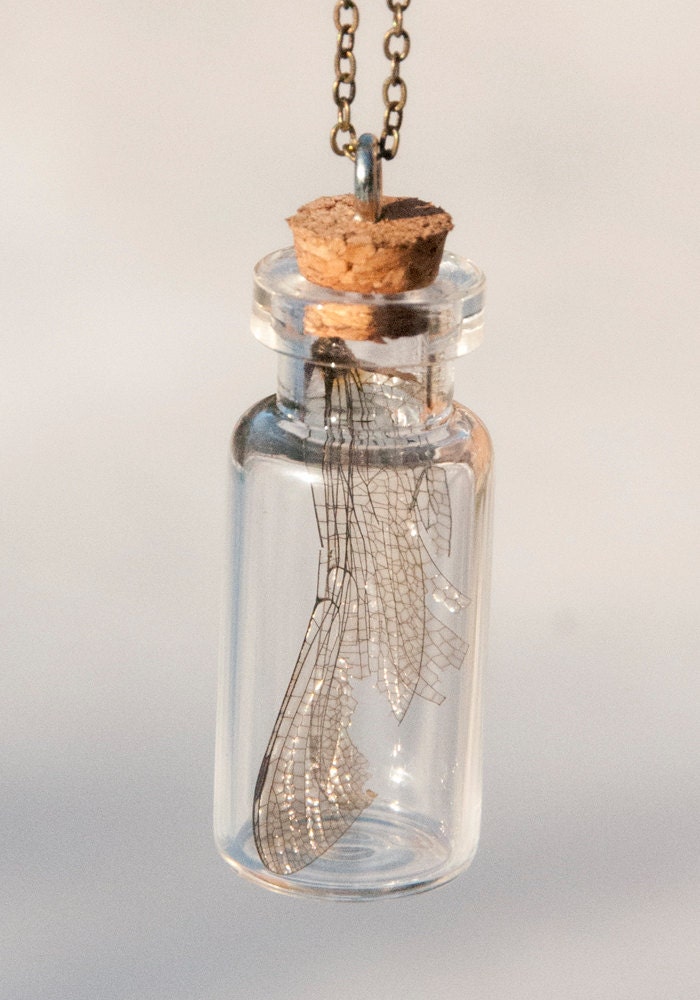 Fairy Wings Bottle Necklace