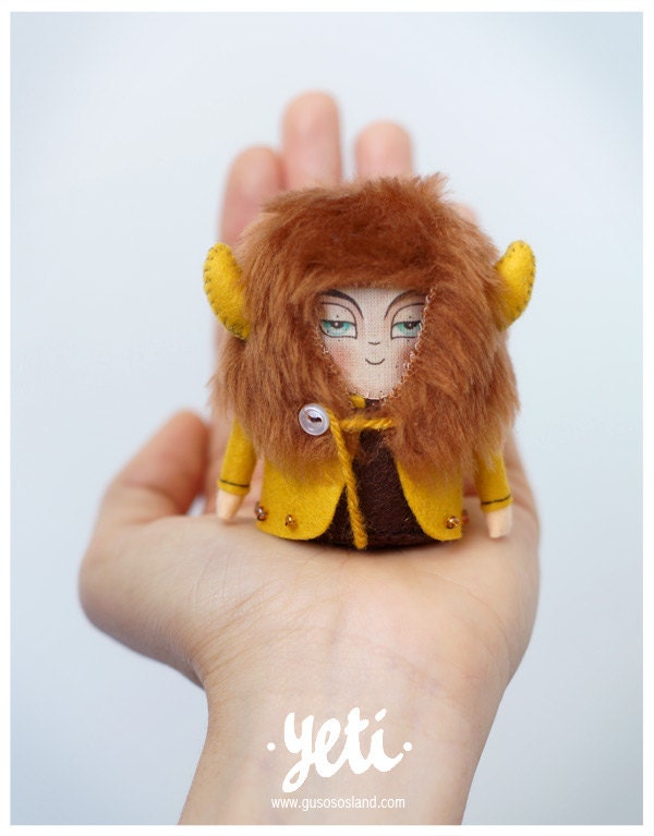 Felt art doll Yeti