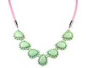 Small Crystal Bib in Mint Speckle