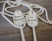 We've Decided, On Forever  - Hand Stamped - Vintage Engagement or Wedding Gift - Ice Cream, Wedding Cake, Gifts for the bride and groom