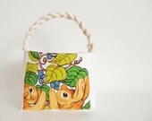 Peter Rabbit Easter Basket: Vintage Beatrix Potter Fabric - Boy Girl - Baby Shower - Birthday Party - Nursery - 2 BUNNIES PICKING 1 Handle