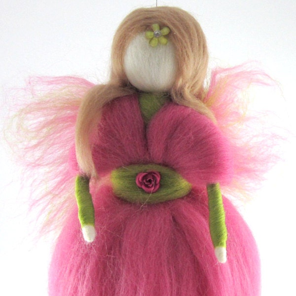 Waldorf  Fairy Needle Felted Fairy Ornament Fairytale Decoration Soft Sculpture Art Doll
