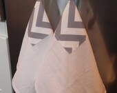 The Original Snap to Hang Flour Sack Kitchen Towel in Gray Print from Summer Chevron Collection