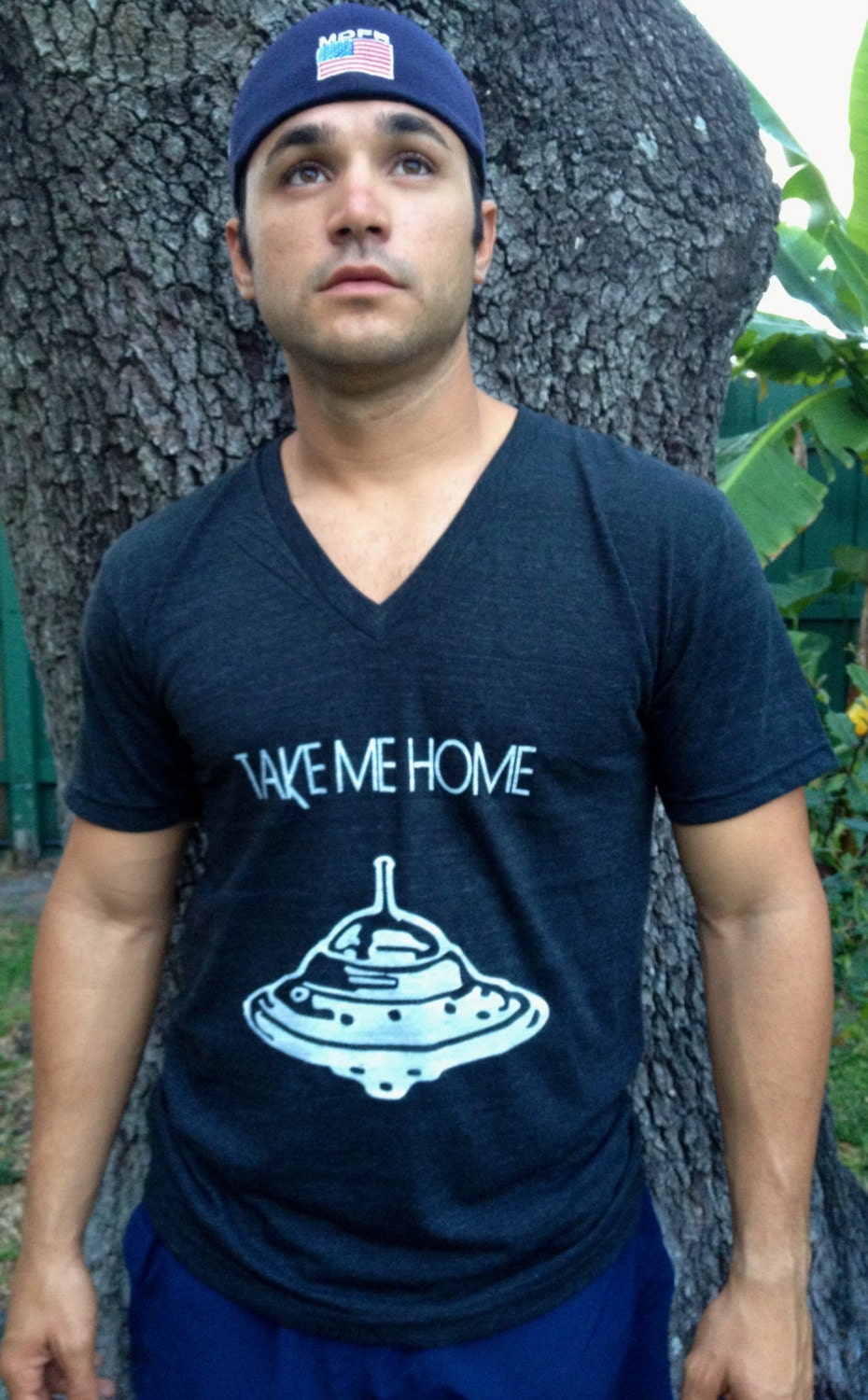 Take me HOME UFO Unisex V-Neck Tee