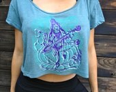 SARASWATI Deity GLOW in the DARK Crop Top