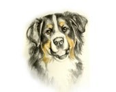 8.5x11 Custom pet portrait original watercolor painting dog cat animal pet lover painting handmade wall art gift
