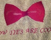 Doctor Who hand towel - "Bow Ties are Cool"