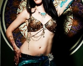 Custom Bellydance Bra- Tribal Fusion, Belly Dance, Vaudeville- Performance Ready