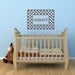 Name and Initial Vinyl Wall Decal Polka Dot Border Personalized Monogram Wall Decal Boy Girl Baby Nursery Room Wall Art 22Hx30W FS274