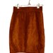 RESERVED for Uyen 1980s high waisted suede PENCIL skirt size small in chestnut brown by danier