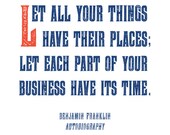 Famous Quote Poster Benjamin Franklin