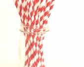 RED STRIPE Straws- Party Straws- Christmas Straws-cake pop sticks- Valentines Day straws-Printable Flags-25 count Il_170x135
