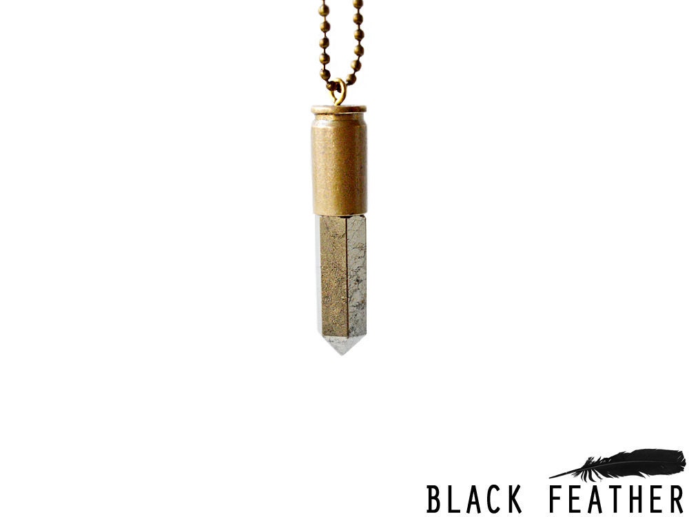 Pyrite Bullet Necklace
