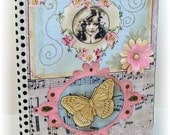 Notebook, Planner, Smash Book, Journal, Shabby Chic Altered Comp Book