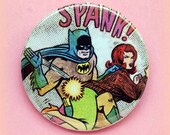 Batman spank button badge 1.5 Inch