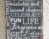 We Do, Love, Subway Art, Typography, Family Rules, We Do Hugs, Hand Painted, Handmade, Primitive, Distressed, Christmas, Wooden Signs