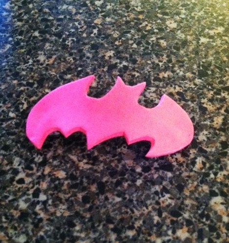 Pink Batman Logo Barrette