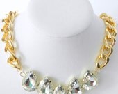 Rhinestone Statement Necklace.