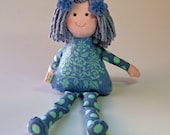 Hand made doll Stormy is a eco-friendly soft doll, Stormy is stuffed with natural rayon fiber from bamboo