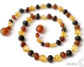 Raw Unpolished Baltic Amber Baby Teething Necklace
