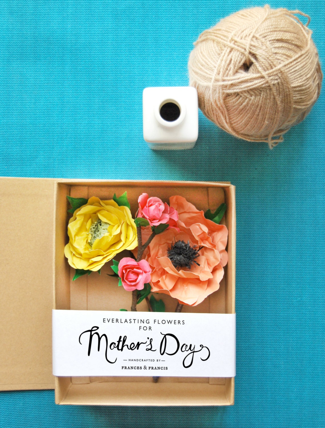 Gift box with paper flowers perfect for Special Occasions