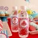 Vintage Blue Carnival Circus Birthday Party - DIY PRINTABLE Water Bottle Drink Label - Instant Download - PS801CA1g